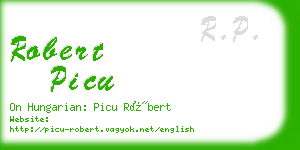 robert picu business card